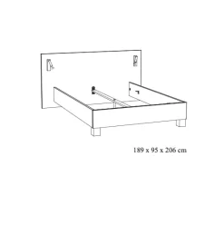 Bed Livia 140×200 cm Eiken^Huisenthuis Discount