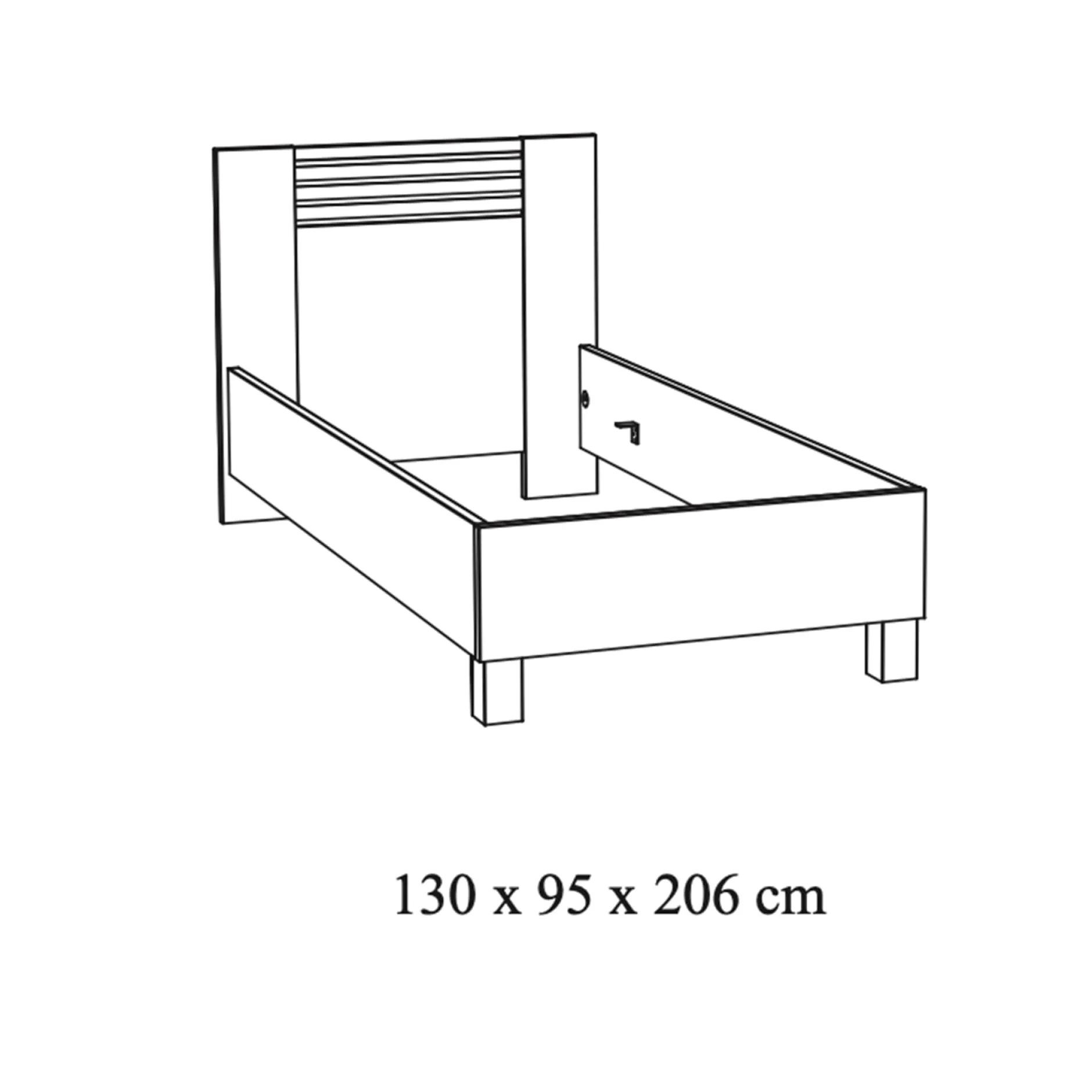 Bed Mekong Eiken 120x200cm^Huisenthuis Hot