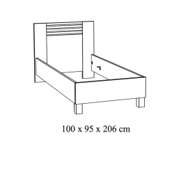 Bed Mekong Eiken 90x200cm^Huisenthuis Sale