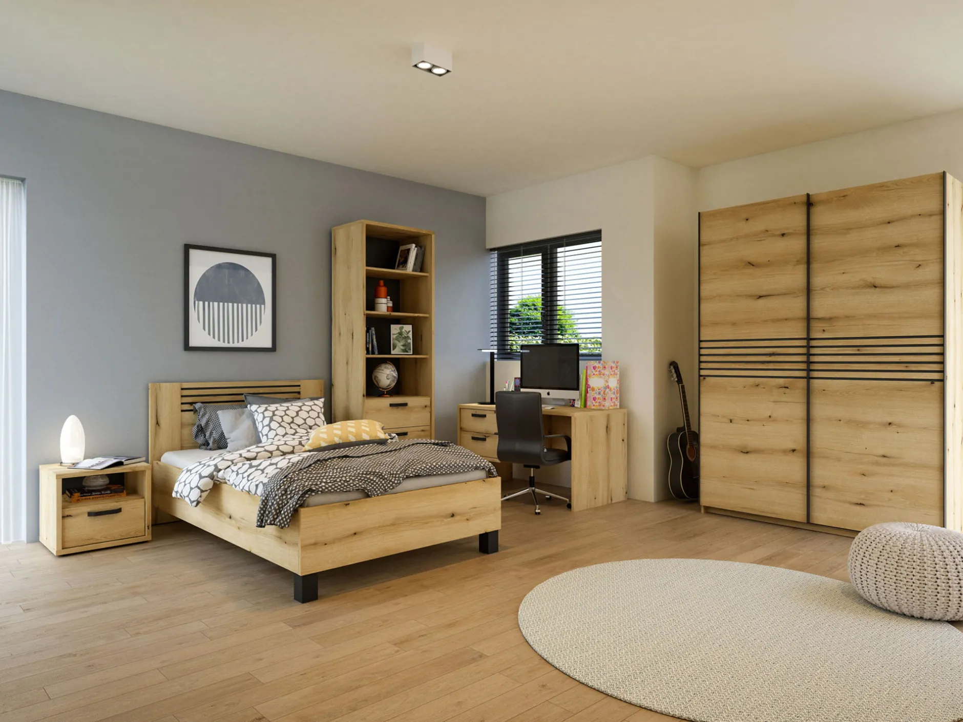 Bed Mekong Eiken 90x200cm^Huisenthuis Sale