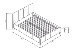 Bed Napels Zwart 140x200cm^Huisenthuis Best