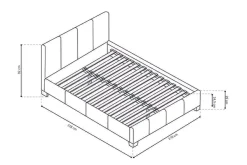 Bed Napels Zwart 160x200cm^Huisenthuis New