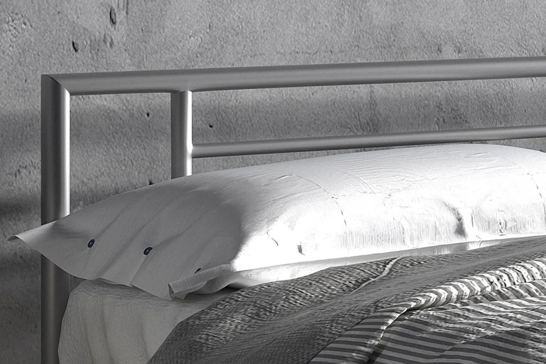 Bed Patrick Grijs 160x200cm^Huisenthuis Hot