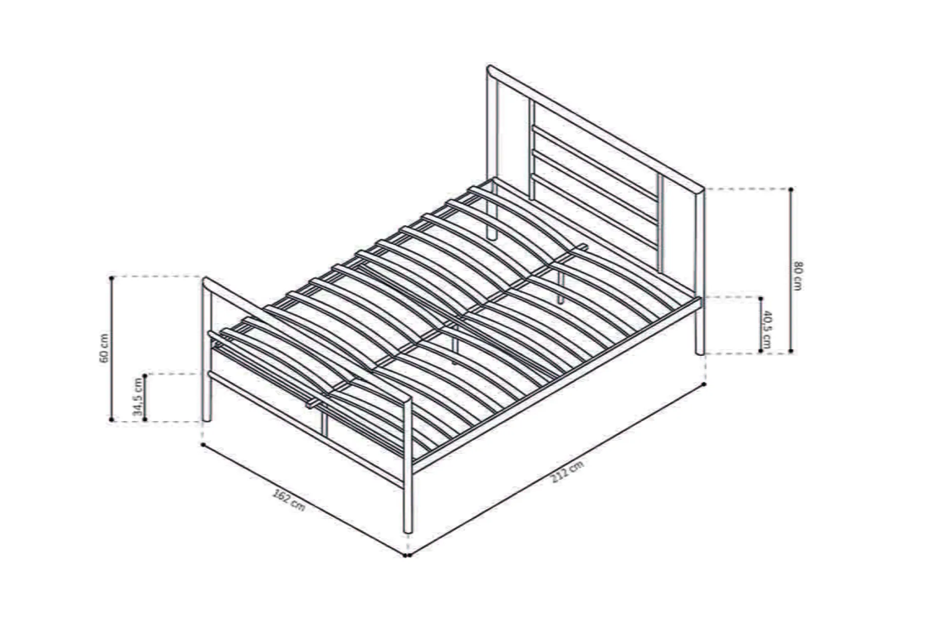 Bed Patrick Grijs 160x200cm^Huisenthuis Hot