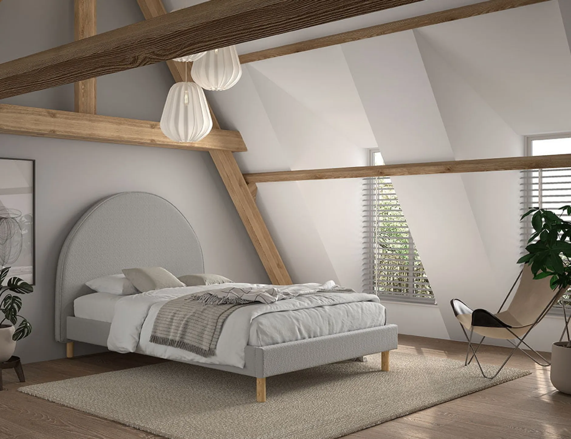 Bed Victoria Bouclé 140×200 cm^Huisenthuis New