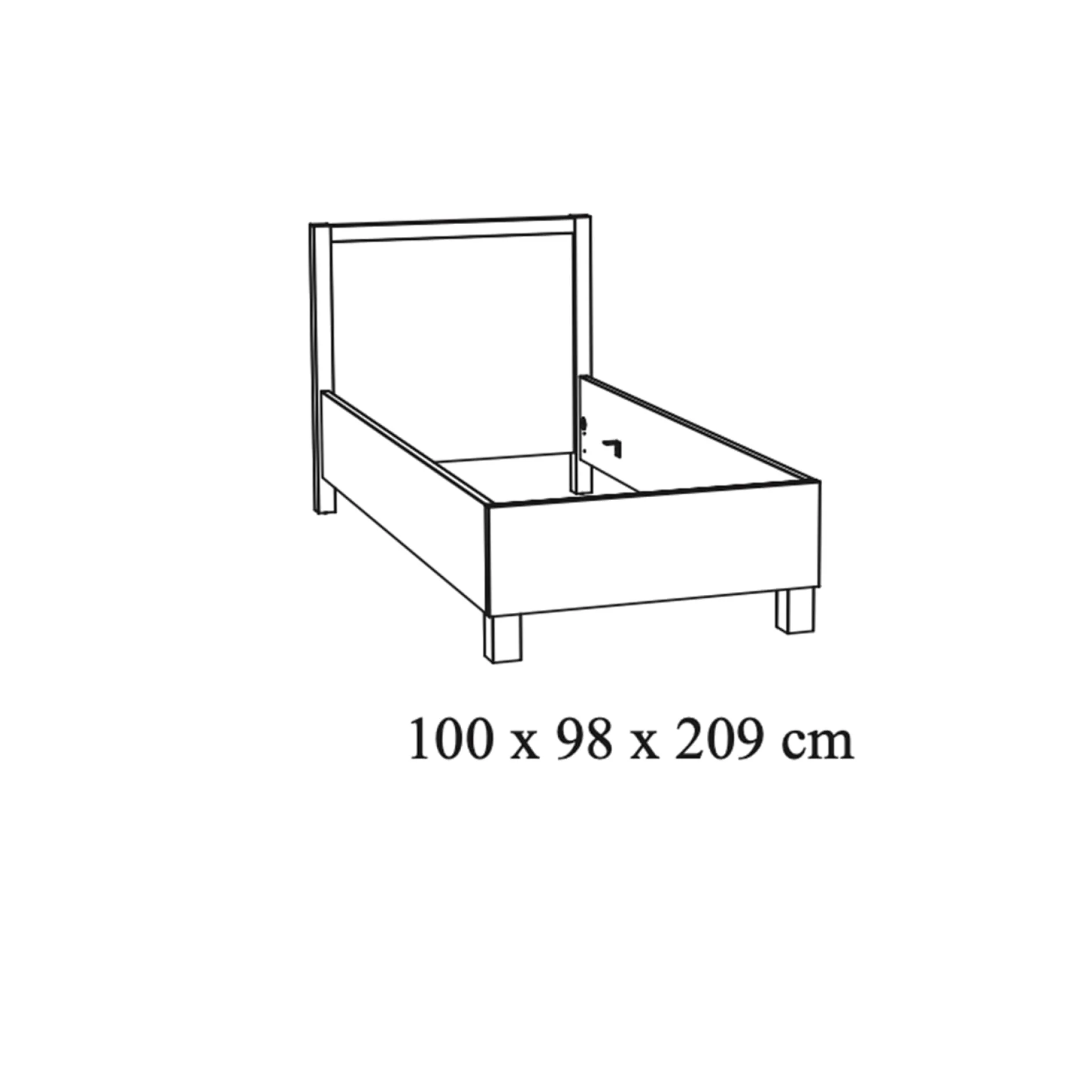 Bed Yumi Eiken 90x200cm^Huisenthuis New