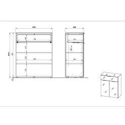 Bergkast Sirmione Wit Eiken^Huisenthuis Sale