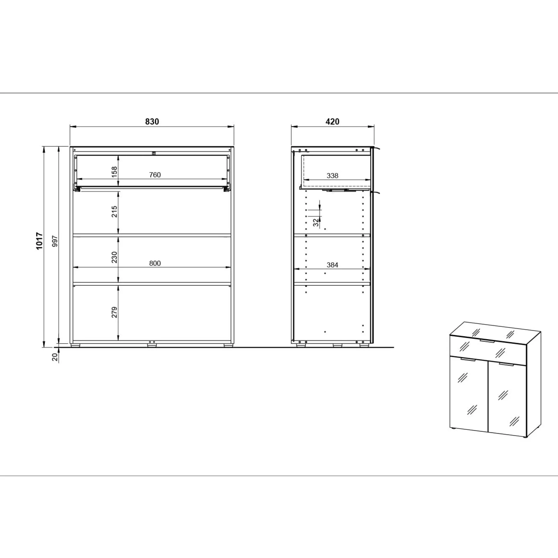 Bergkast Sirmione Wit Eiken^Huisenthuis Sale