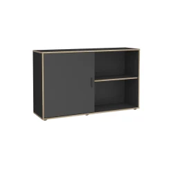 Bijzetkast Fabian Antraciet Eiken^Huisenthuis