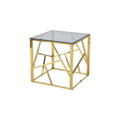 Bijzettafel Benin Goud 55×55 cm^Huisenthuis Best