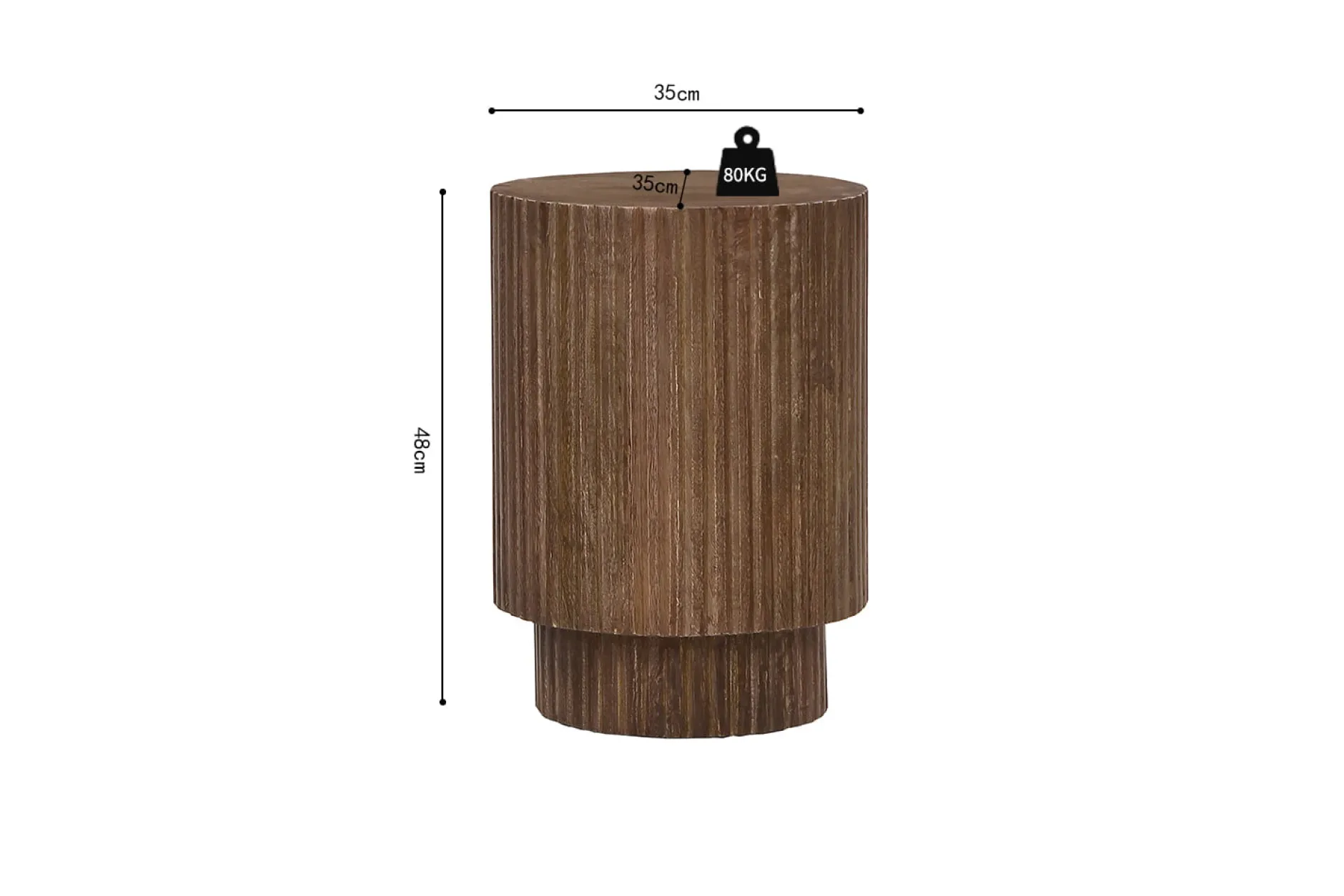 Bijzettafel Jeroom Lichtbruin^Huisenthuis Discount