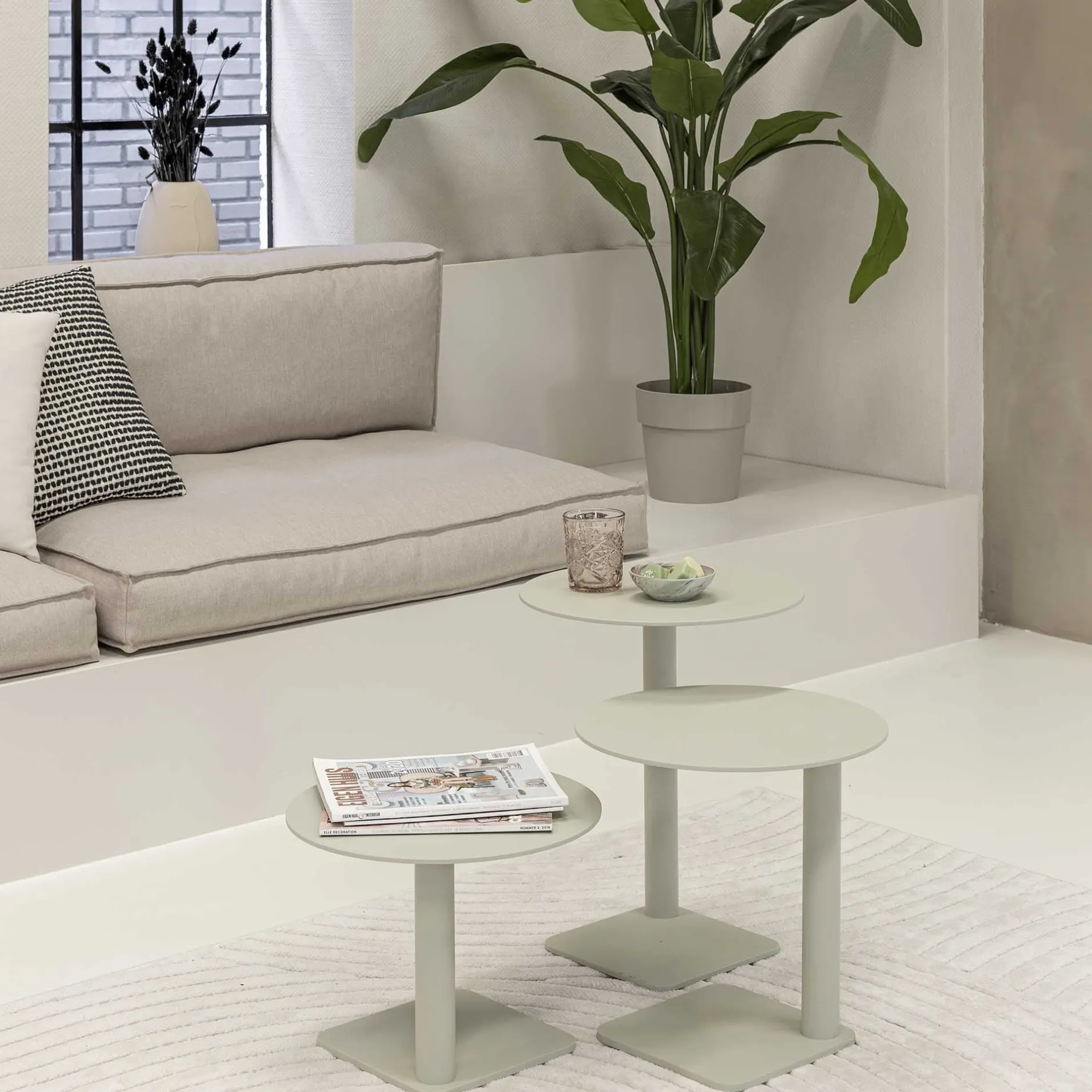 Bijzettafel Merlijn Grijs 30 cm^Huisenthuis New