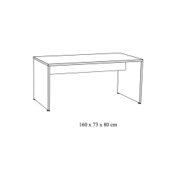 Bureau Erasmus Eiken 160cm^Huisenthuis New