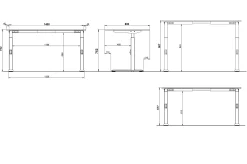Bureau Galileo 140 cm^Huisenthuis Hot