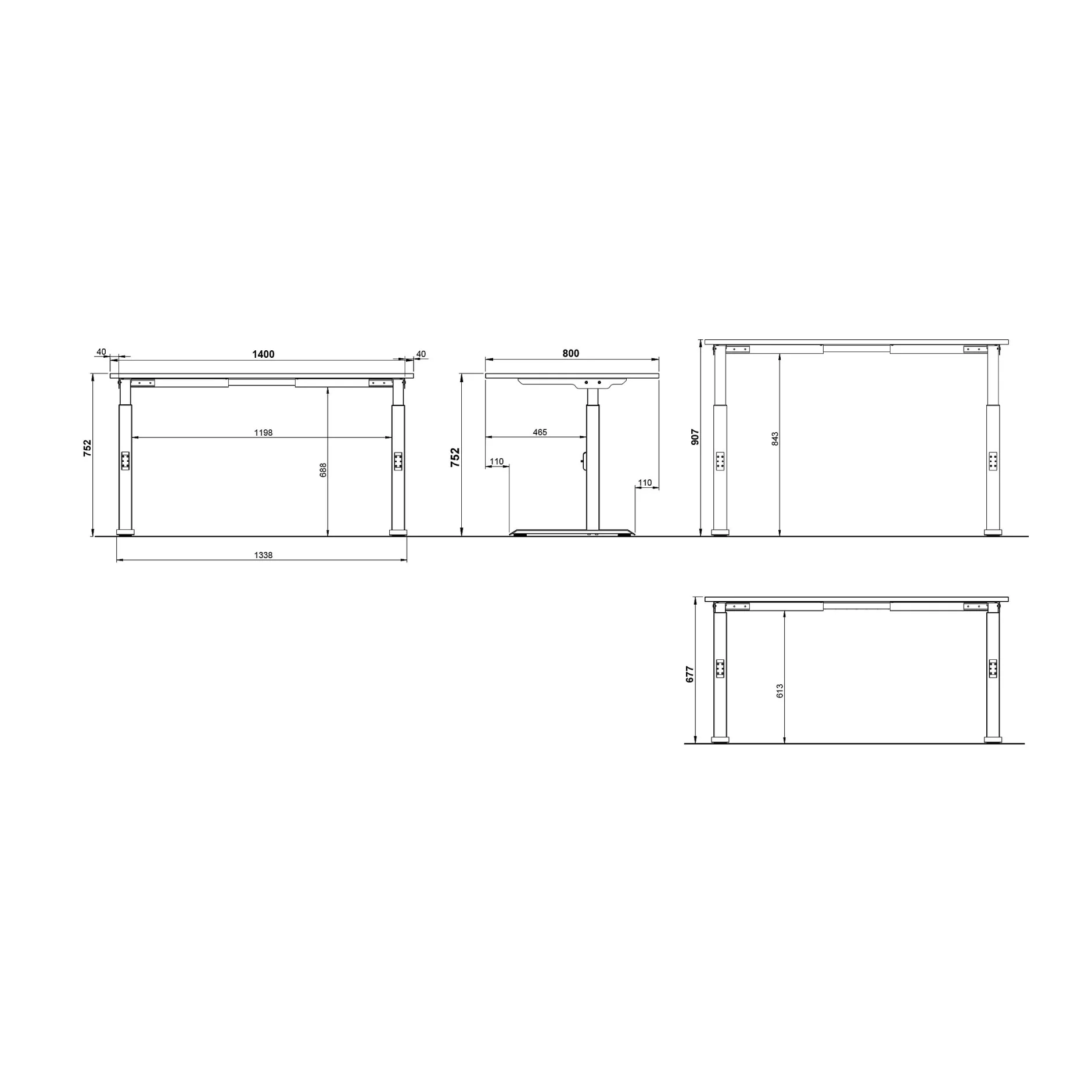 Bureau Galileo 140 cm^Huisenthuis Best
