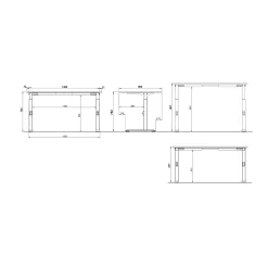 Bureau Galileo Kasjmier Zwart 140 cm^Huisenthuis Discount