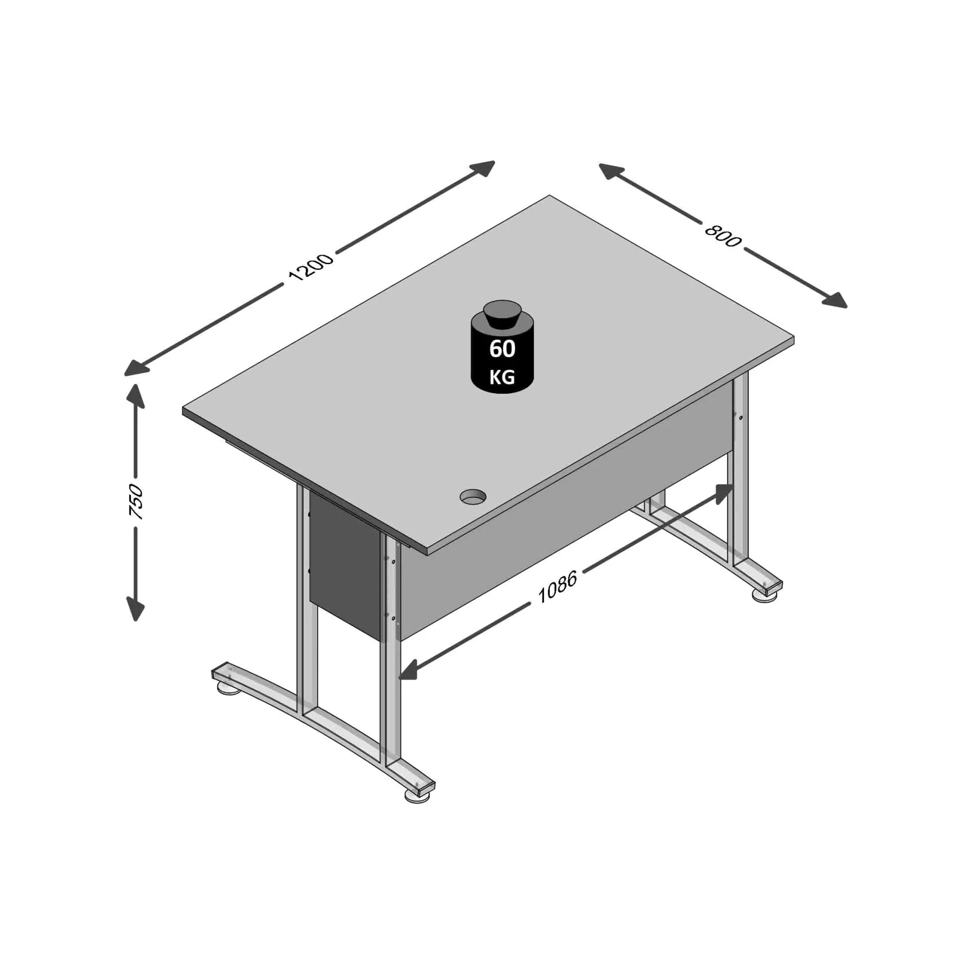 Bureau Nereus 160 cm^Huisenthuis Outlet