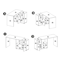 Bureau Texas Artisan Eiken Wit^Huisenthuis