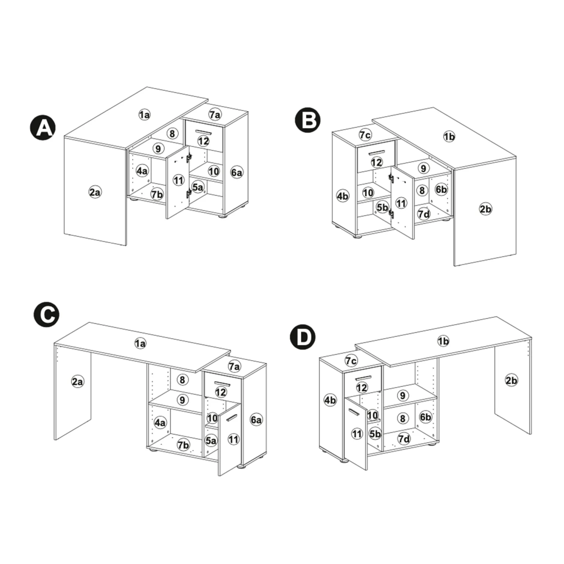 Bureau Texas Artisan Eiken Wit^Huisenthuis
