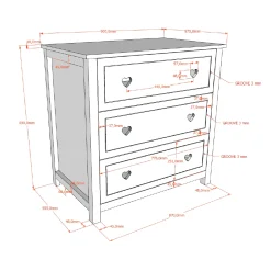 Commode Fenna Wit^Huisenthuis Clearance