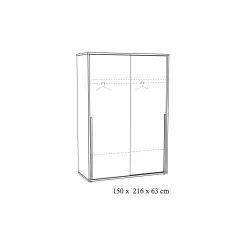 2-deurs schuifdeurkast Edison 150cm^Huisenthuis New