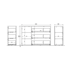 Dressoir Alec Grijs 135 cm^Huisenthuis Online