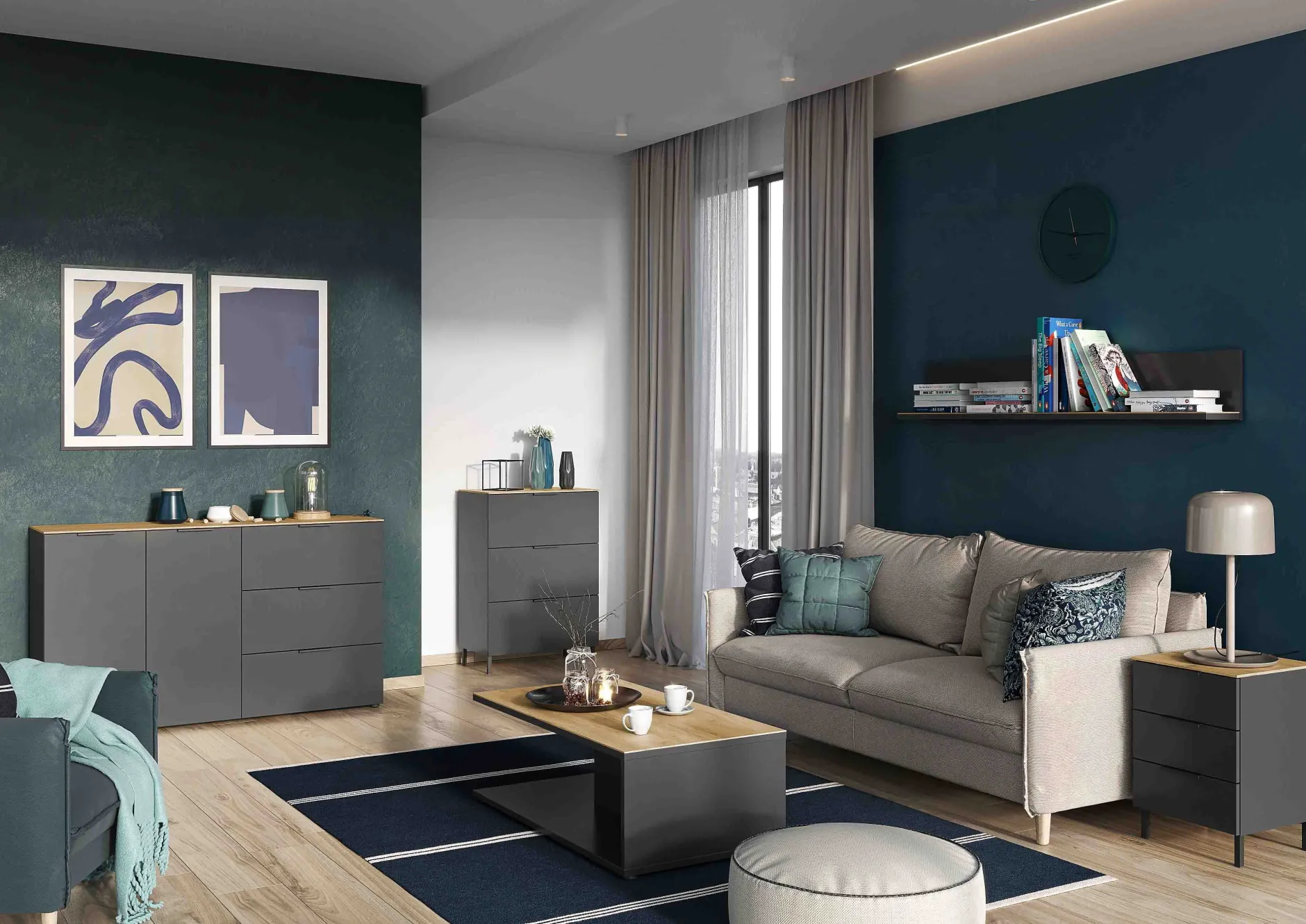 Dressoir Amalfi Grafiet-Eiken L^Huisenthuis Online