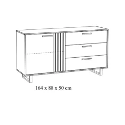 Dressoir Myron 164 cm^Huisenthuis Sale
