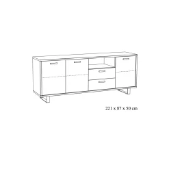 Dressoir 220cm^Huisenthuis Online