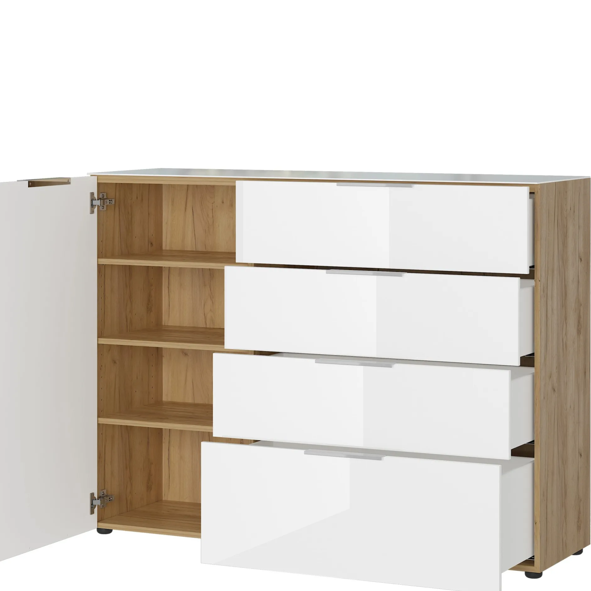 Dressoir Sirmione Wit-Eiken Small^Huisenthuis Outlet