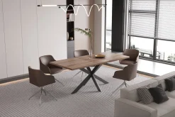 Eetkamertafel Antoon Donkerbruin 160-200 cm^Huisenthuis Discount