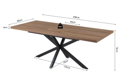 Eetkamertafel Antoon Donkerbruin 160-200 cm^Huisenthuis Discount