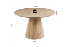 Eetkamertafel Berber Eiken Rond 120 cm^Huisenthuis Sale