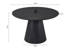 Eetkamertafel Bernou Donkerbruin Rond 120 cm^Huisenthuis Outlet