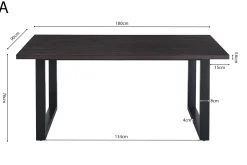 Eetkamertafel Eugene Donkerbruin 180cm^Huisenthuis Sale