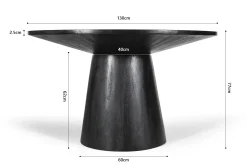 Eetkamertafel Florance Rond 130 cm^Huisenthuis Online