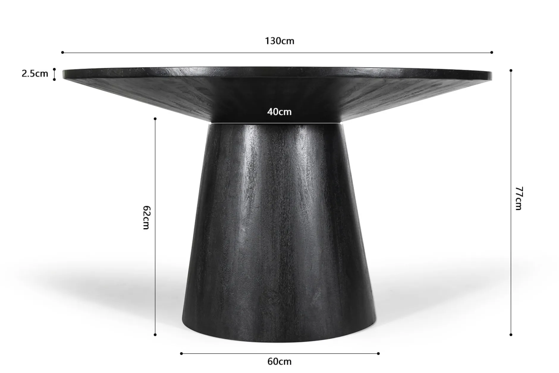 Eetkamertafel Florance Rond 130 cm^Huisenthuis Online