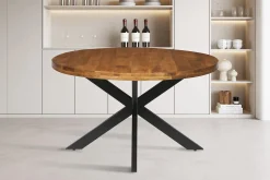 Eetkamertafel Hendrik 130cm rond Mangolia^Huisenthuis Discount