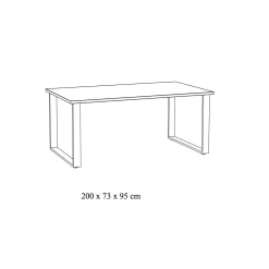Eettafel 200cm^Huisenthuis Best