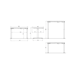 Elektrisch zit-sta Bureau Galileo Kasjmier Wit 120 cm^Huisenthuis Online