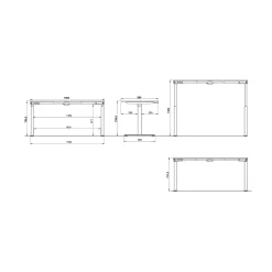 Elektrisch zit-sta Bureau Galileo Eiken Wit 160 cm^Huisenthuis Clearance