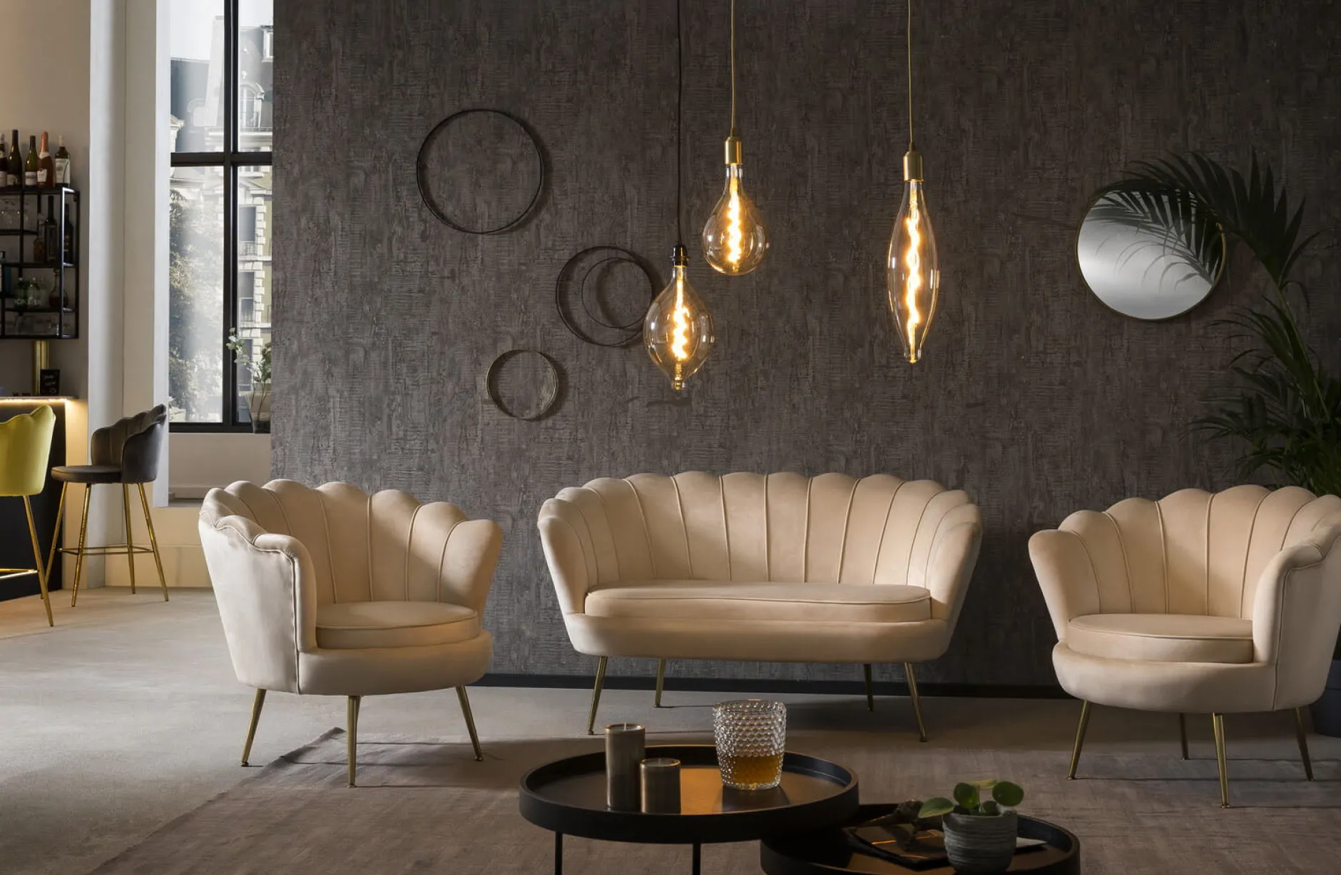 Fauteuil Chanelle Velvet 136 cm^Huisenthuis