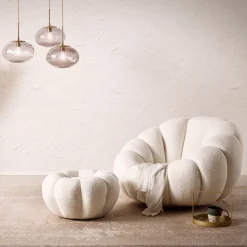 Fauteuil en poef Rosie Wit^Huisenthuis Best