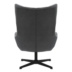 Fauteuil en poef Siem Grijs^Huisenthuis Hot