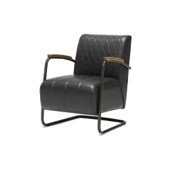 Fauteuil Ilias Zwart Kunstleder^Huisenthuis Clearance