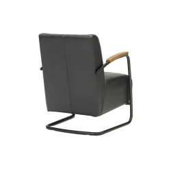 Fauteuil Ilias Zwart Kunstleder^Huisenthuis Clearance