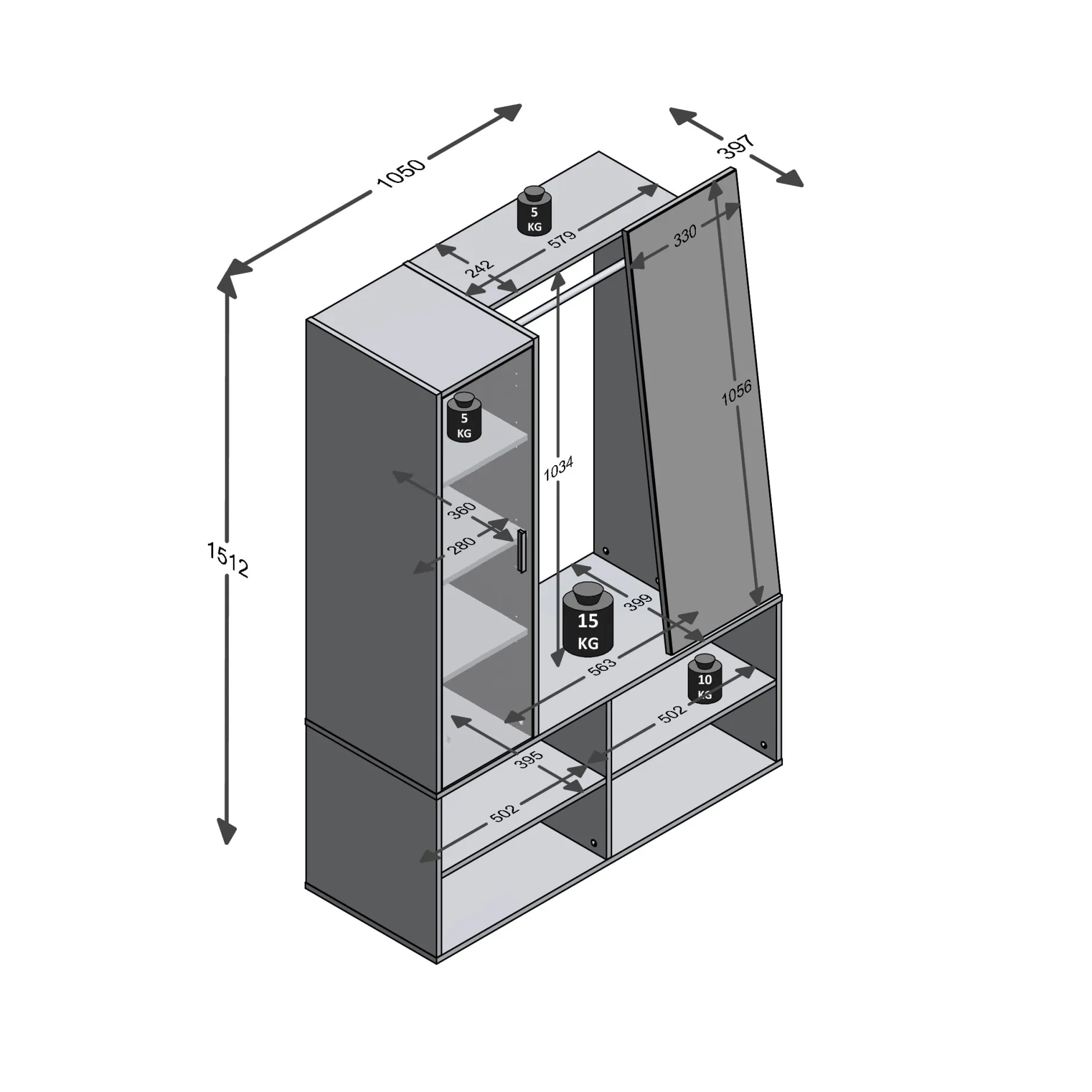 Garderobekast Darling Wit^Huisenthuis Online