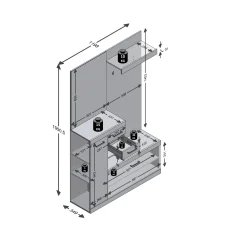 Garderobekast Hermes Beton^Huisenthuis Discount
