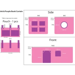 Gordijn Charlie Paars/Roze^Huisenthuis Best