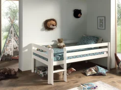 Halfhoogslaper Charlie Grenen 90×200 cm – Met ladder^Huisenthuis New